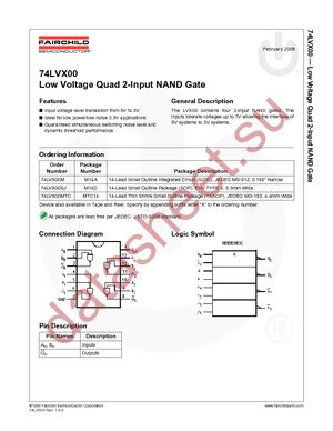 74LVX00MTC datasheet  